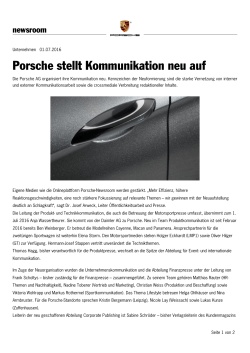 Porsche stellt Kommunikation neu auf