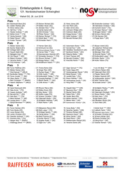 Einteilungsliste 4. Gang