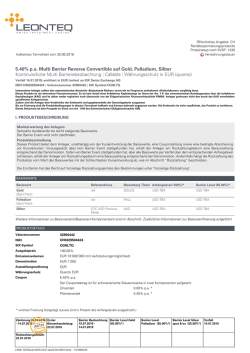5.40% p.a. Multi Barrier Reverse Convertible auf Gold, Palladium