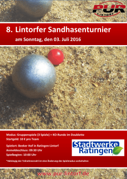 8. Lintorfer Sandhasenturnier