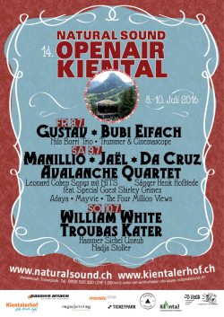 Programm zu Openair Kiental