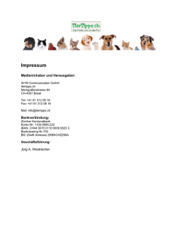 Impressum - Tiertipps
