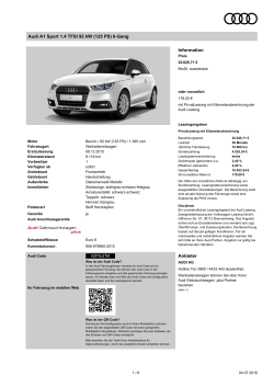 Audi A1 Sport 1.4 TFSI 92 kW (125 PS) 6