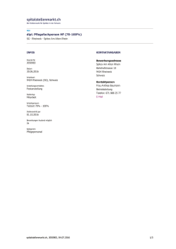 dipl. Pflegefachperson HF (70-100%)