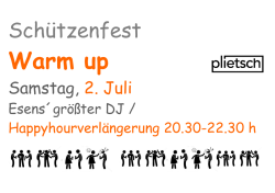 Schützenfest warm up