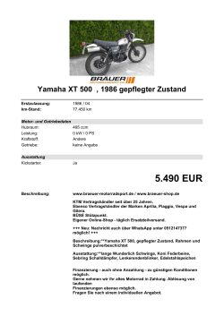 Detailansicht Yamaha XT 500 €,€1986 gepflegter Zustand