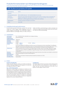 IKB Stufenzinsanleihe 07/2019
