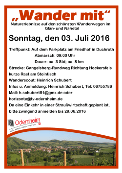 TVO Wanderung 05.07.2016 - TV