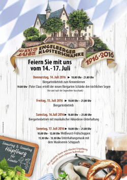 Page 1 -- T- Feiern Sie mit uns vom 14.