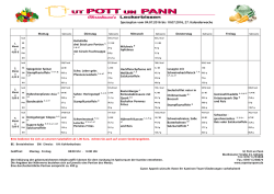 Speiseplan vom 04.07.2016 bis 10.07.2016, 27. Kalenderwoche