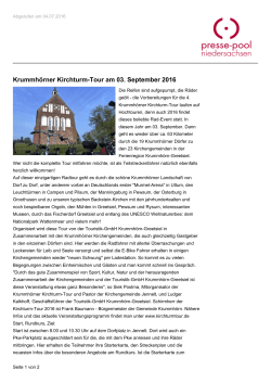 Krummhörner Kirchturm-Tour am 03. September 2016 - Presse