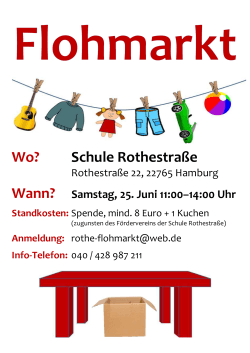 Flohmarkt - Schule Rothestraße