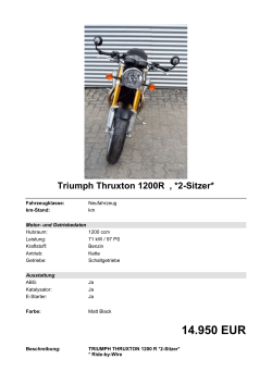 Detailansicht Triumph Thruxton 1200R €,€*2-Sitzer