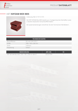 hbt isifoam box bds - HBT Brandschutz GmbH