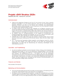 Projekt «SHV Struktur 2020»