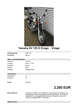 Detailansicht Yamaha XV 125 S Virago €,€Virago