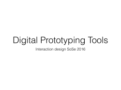 Interaction design SoSe 2016 - Medieninformatik