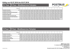 Ö-Tour Ö-Tour - Shuttleservice Fahrplan