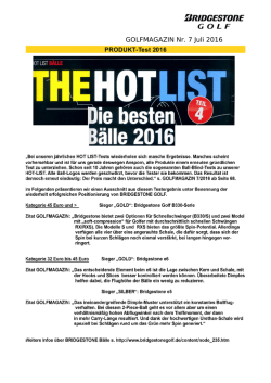 GOLFMAGAZIN Nr. 7 Juli 2016