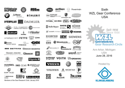 Sixth WZL Gear Conference USA