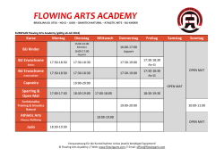FAA Stundenplan 2016 - Flowing Arts Academy