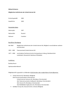 Lebenslauf - United Internet AG