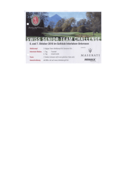 Swiss Senior Team Challenge Interlaken