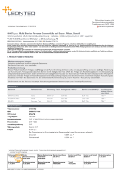 8.00% pa Multi Barrier Reverse Convertible auf Bayer, Pfizer, Sanofi