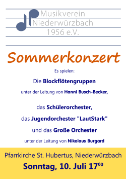 Sommerkonzert2016  - Musikverein Niederwürzbach