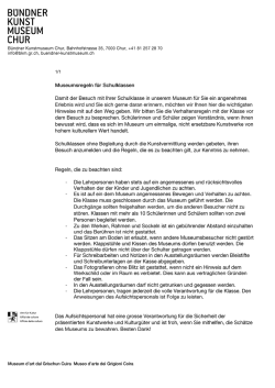 Hausordnung Besuch mit Schulklassen