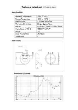 Technical datasheet: PCT-G5100