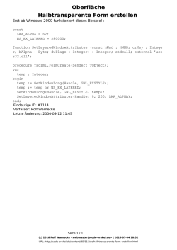 Halbtransparente Form erstellen - Code