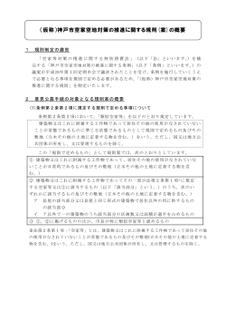 （仮称）神戸市空家空地対策の推進に関する規則(案)の概要