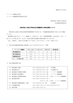 一般社団法人法政大学校友会代表議員第2回補充選挙について（公示）