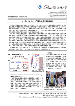 カーボンナノチューブの新しい発光機能を創出