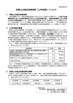 財務上の是正改善効果（27年試算）について