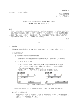 2016 年6 月 QUICK リアルWeb お客様各位 株式会社QUICK