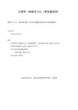 公募型一般競争入札（事後審査型）