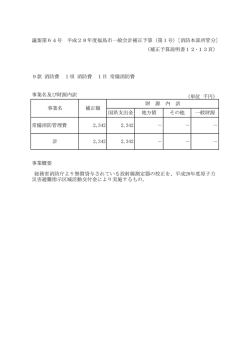 議案第64号 平成28年度福島市一般会計補正予算（第1号）[消防本部