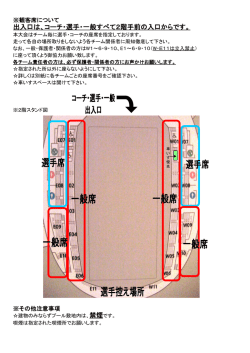 出入口は、コーチ・選手・一般すべて2階手前の入口からです。