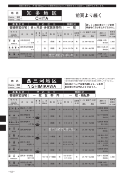 西三河地区 知 多 地 区