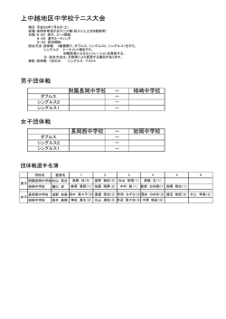 上中越地区中学校テニス大会