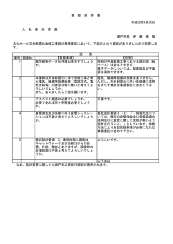 文化ホール天井耐震化改修工事設計業務委託
