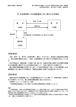 35.日本国税関への出港前報告に伴い発生する手数料