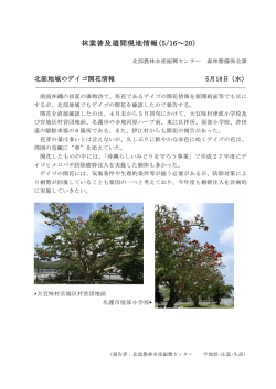 林業普及週間現地情報(5/16～20）