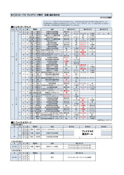 2016/17V・プレミアリーグ男子大会日程表 （PDF）