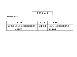 主 要 な 人 事 平成28年7月1日付 新 職 氏 名 現 職 執行役員 ｼｽﾃﾑ
