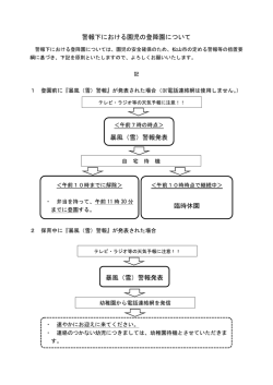 警報発令時及び地震発生時の登降園について（保護者用）（PDF