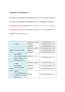 学生募集要項および過去問題の請求方法