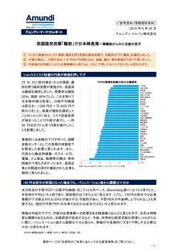 「離脱」で日本株急落～業績面からみた当面の見方
